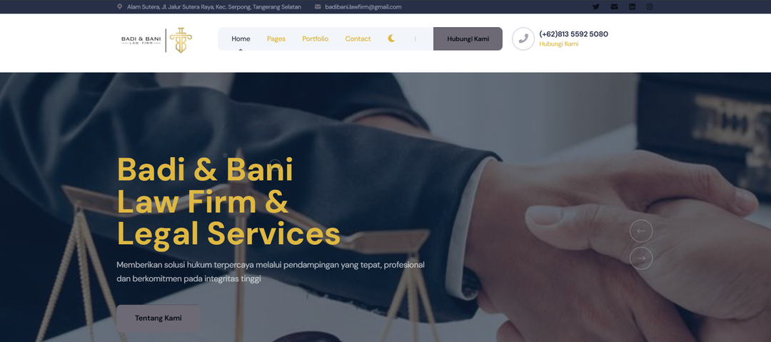 Badi & Bani Lawfirm Website